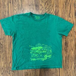 Vintage Nickelodeon Teenage Mutan Ninja Turtles Green Casual TShirt Men Size 2XL